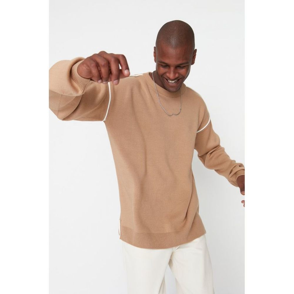NWT Trendyol Men Oversize Crew neck Knitwear Sweater